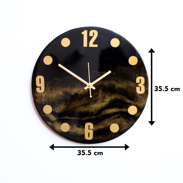 Golden Eclipse – Luxury Black & Gold Wall Clock - Image 2