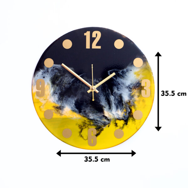 "Molten Time" – Handmade Epoxy Resin Wall Clock - Image 2
