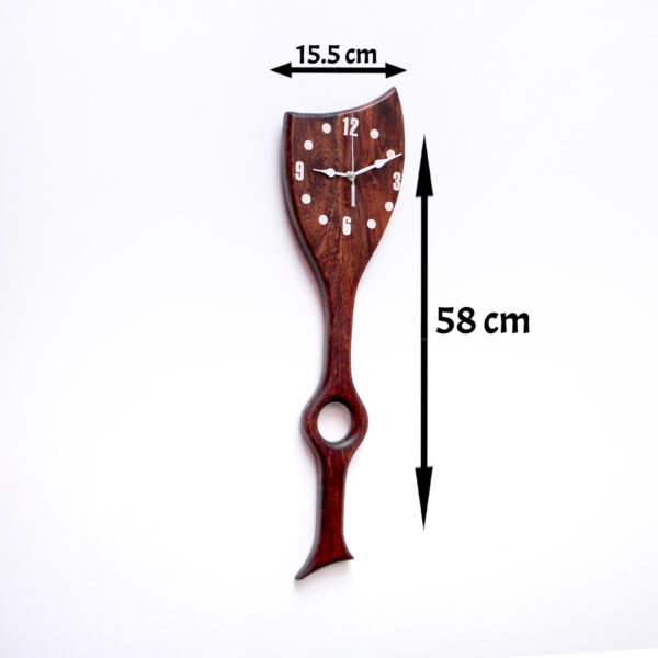 Timber Leaf Wall Clock - Image 2