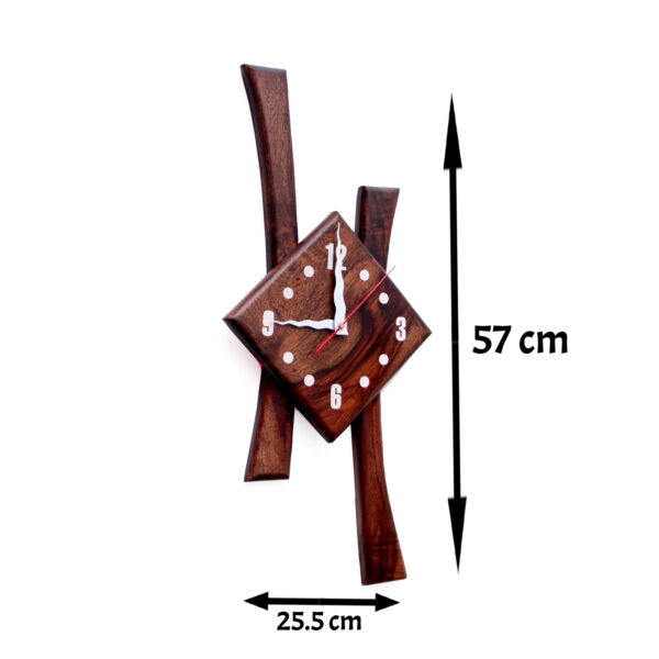 AxisTime – Handmade Rosewood Wall Clock (अक्ष समय) - Image 3
