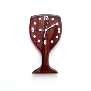 Sip & Tick – Handmade Rosewood Wall Clock