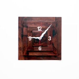 WoodWave Clock – Handmade Rosewood Wall Clock