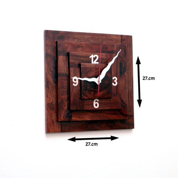 WoodWave Clock – Handmade Rosewood Wall Clock - Image 2