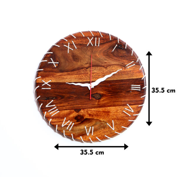 Nature’s Hour – Handcrafted Wooden Wall Clock - Image 2