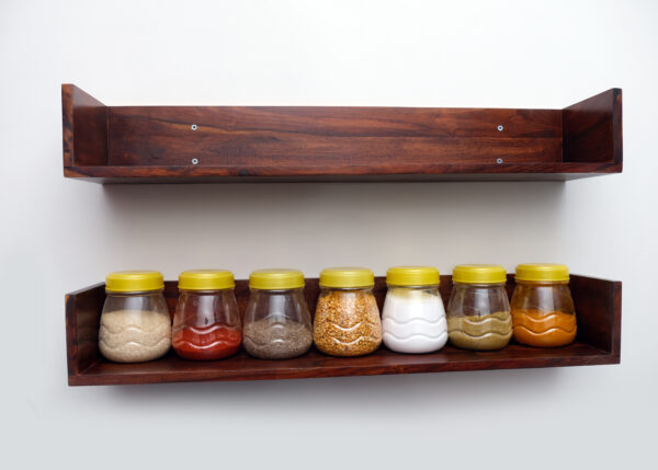 StoreSmart Wooden Wall Shelf – Handcrafted Rosewood Multipurpose Organizer - Image 2
