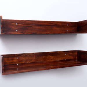 StoreSmart Wooden Wall Shelf – Handcrafted Rosewood Multipurpose Organizer