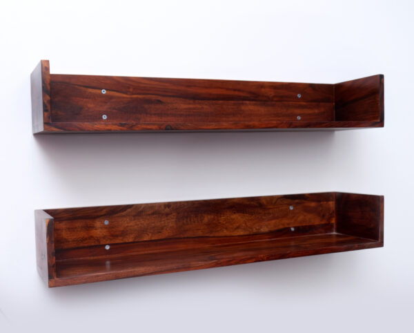 StoreSmart Wooden Wall Shelf – Handcrafted Rosewood Multipurpose Organizer